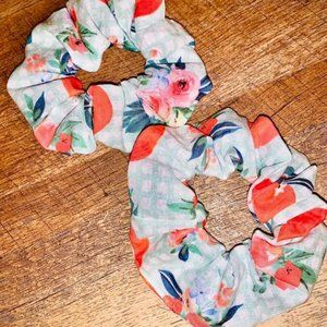 Orange magnolia darling scrunchies